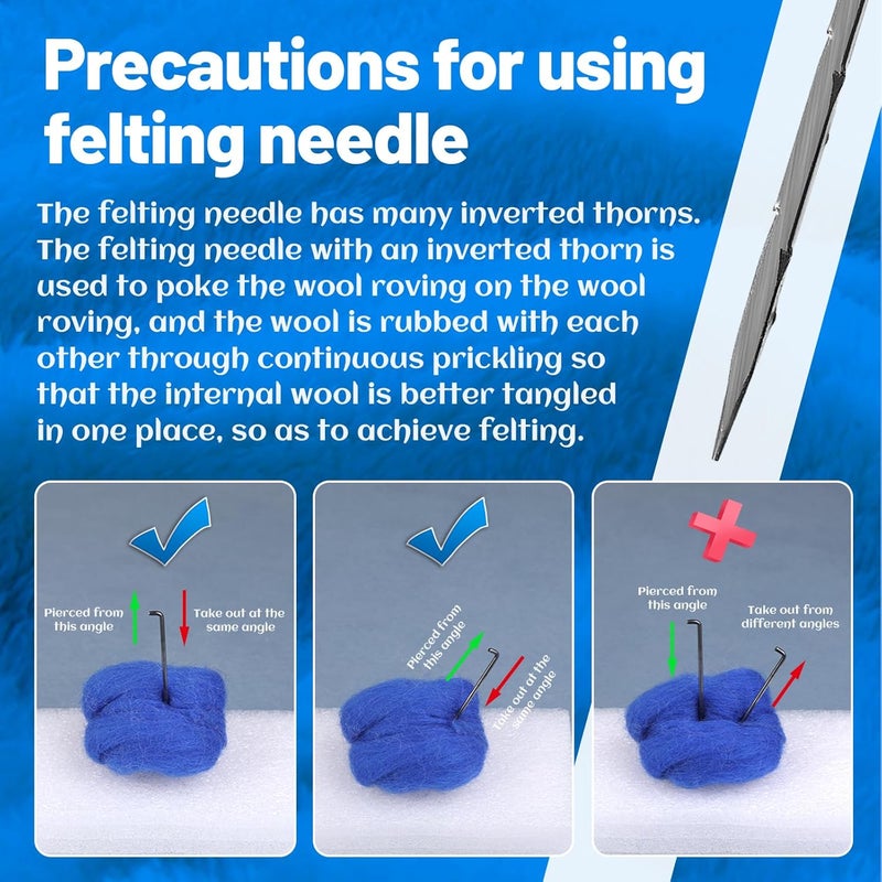 Fadoub Felting Needles, 25PCS Spiral Wool Felting Needles, Needle Felting Tool, Needle Felting Starter Kit with Bottles - Image 4
